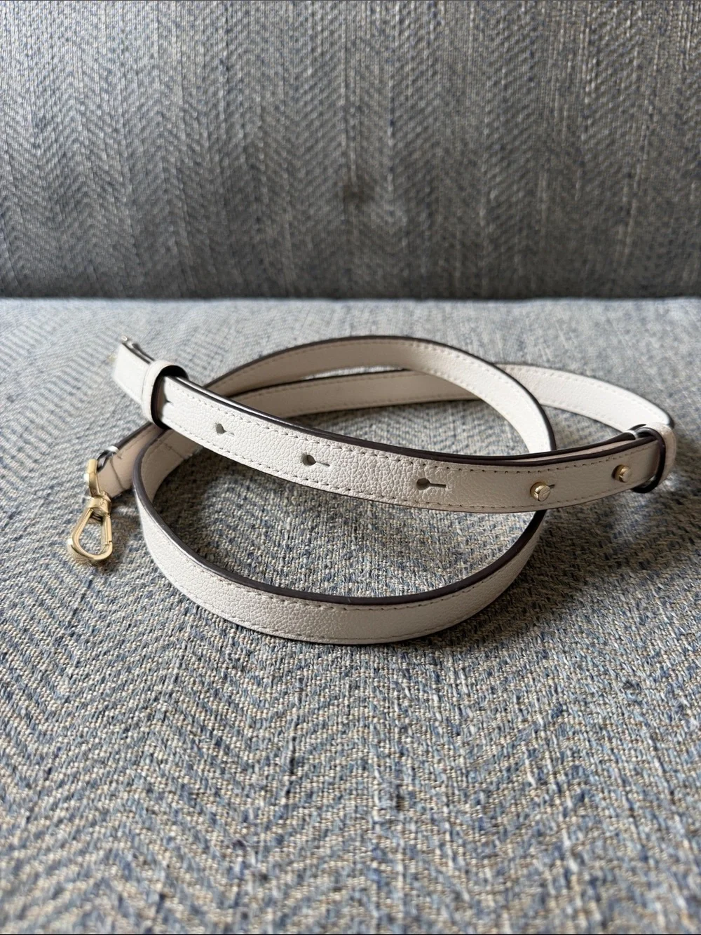 Kate Spade White Leather Removable/Adjustable Replacement Strap.